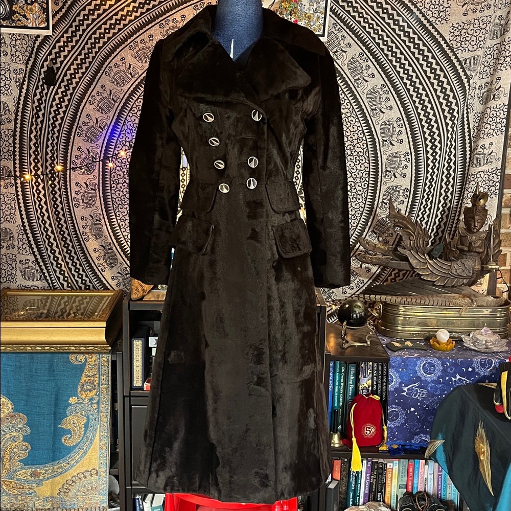 1960’s Debbie Roger Coat Faux Fur Chocolate Brown Bust  34”